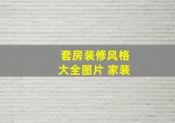 套房装修风格大全图片 家装